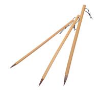 UTHCLO Pinceles de Caligrafía China Mango de Bambú Set de 3 Unidades Grande Mediano Pequeño de Pelo Natural de Animal para Escritura Dibujo y Pintura en Acuarela Kit para