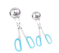 UTHCLO Pinzas de Cocina Prácticas para Albóndigas de Acero Inoxidable Diseño en Forma de Tijera, 2 Piezas para Uso en Casa y Restaurante