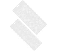 UTHCLO Plantillas para Confeccionar Ropa, 2 Plantillas de Plástico de Color Claro, para Patchwork y Trabajos de Quilting, Diseño para Deslizar Fácilmente sobre Tela