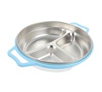 UTHCLO Plato Dividido Infantil Inoxidable Diseño Práctico para Comidas para de Limpiar y Almacenar Sin Color Azul