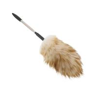 UTHCLO Plumero Telescópico de Lana de Cordero 76-140 Cm, Herramienta Retráctil Antiestática para Limpieza de Polvo en Ventiladores de Techo, Cepillo Redondo Lavable para Hogar y Estantes