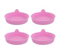 UTHCLO Posavasos de Silicona Antideslizante para Coche 4 Piezas Color Rosa Decoración de Gemas de Imitación, Insertos para Portavasos de Automóvil Compatibles y Resistentes al