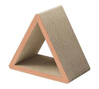 UTHCLO Rascador para Gatos Triangular de Cartón Corrugado Tabla Rascadora Plegable de 6 Caras Diseño Compacto para Interiores y Espacios Pequeños Mueble Interactivo para Gatos