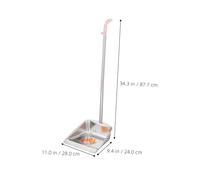 UTHCLO Recogedor Metálico de Basura Inoxidable Diseño sin Doblar para Hogar y Oficina Herramienta Ligera y Resistente para Limpieza Diaria Compacto Color Rosa