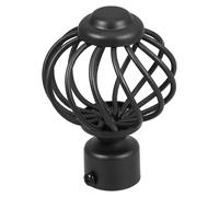 UTHCLO Remate para Barra De Cortina Romano Negro 28 Mm De Hierro, Accesorio Decorativo para Cortinas Vintage, Tapa Ajustable para Ventanas del Hogar, Repuesto Funcional para Sala y Dormitorio