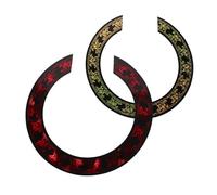 UTHCLO Rosetas Autoadhesivas Para Guitarra Acústica y Clásica, Calcomanía Decorativa 3d Diseño De Flor, Juego De 2 Unidades (dorado y Rojo), Accesorio Para Restaurar Boca y Personalizar Guitarra