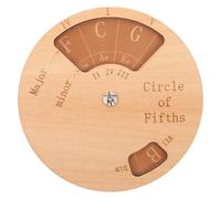 UTHCLO Rueda de Quintas de Madera para Guitarra Herramienta de Entrenamiento de Acordes Práctica Musical Portátil Asistente de Progresiones de Acordes Círculo de Quintas C Ayuda