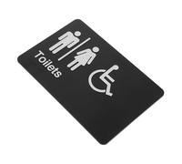 UTHCLO Señal Autoadhesiva Baño Unisex con Braille Símbolo Accesible para Discapacitados Alta Visibilidad para Oficinas y Restaurantes