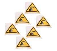 UTHCLO Señales de Advertencia Autoadhesivas Triángulo 8X8 CM 6 Unidades Etiqueta de Advertencia para Baja Altura Señal Precaución Cuidado Cabeza Adecuado para Equipos Industriales y