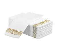 UTHCLO Servilletas de Cena Desechables Doradas de Pulpa de Madera, Seguras y Amigables, 25 Piezas para Cenas y Entretenimiento Diario
