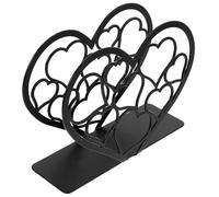 UTHCLO Servilletero de Hierro en Forma de Corazón Negro, Dispensador de Servilletas para Mesa, Organizador Decorativo Portátil para Hogar, Restaurante y Banquetes