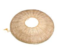 UTHCLO Sombrero Samurái Infantil de Paja de Bambú Natural Diámetro 36 CM Ligero y Transpirable Accesorio para Cosplay Ninja y Disfraces de Halloween Protección Solar para Exteriores