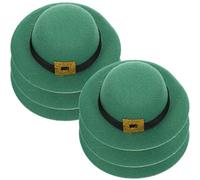 UTHCLO Sombreros Mini para Botella de Vino Verde 8x8x2.8 Cm 6 Unidades Fieltro Decoración Día de San Patricio Accesorios para Fiestas y Manualidades