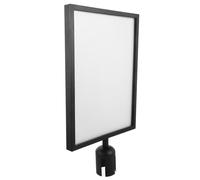 UTHCLO Soporte para Letrero Vertical A3 Negro, Acero Inoxidable, Marco para Poste con Cinta Retráctil, Soporte para Señalización en Eventos y Control, Uso Comercial y Organizativo