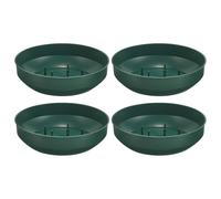 UTHCLO Soporte Redondo de Plástico Verde para Flores Secas y Seda Artificial, 4 Piezas, Retiene Agua y Mantiene Arreglos para Bodas y Halloween