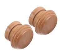 UTHCLO Tapa de Varilla de Ajuste 28 mm Madera 2 Piezas con Acabado Suave para Barra de Cortina con Tornillos M6 en Sala y área de Trabajo