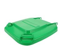 UTHCLO Tapa para Cubo de Basura de 50 Litros Plástico Resistente Color Verde Diseño Abatible Protección contra Lluvia y Olores Adecuado para Uso Exterior y Contenedores de Reciclaje