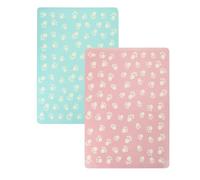 UTHCLO Tapete para Platos para Mascotas Antideslizante y Resistente al Agua, 2 Piezas, Alfombrilla para Comida de Perros y Gatos, Material PP y Eva, Adecuado para Color Aleatorio