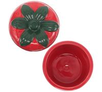 UTHCLO Tarro Decorativo de Cerámica con Tapa en Forma de Fresa, Recipiente Sellado para Almacenamiento de Té, Azúcar o Café, Adecuado para Cocina y Organización del Hogar