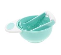 UTHCLO Tazón Triturador Manual para Alimentos Diseño Antiescaldado Doble Cuenco para Puré de Fácil Limpieza y Tapa Sellada para Evitar Derrames para Preparar Comidas Nutritivas Infantiles