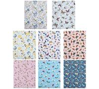 UTHCLO Tela de Algodón para Acolchado y Patchwork Estampado de Mariposas Kit DIY de 8 Piezas 40X50 CM Tela para Manualidades Creativas y Costura Artesanal