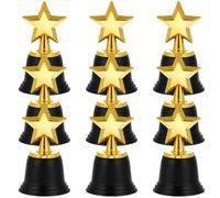 UTHCLO Trofeo Estrella Infantil de Plástico 9 Piezas Pequeño para Premios Deportivos Escolares, Trofeos de Participación y Fútbol, Adecuado para Fiesta y Competición Infantil