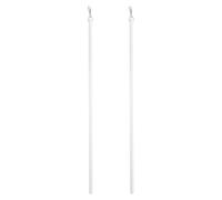 UTHCLO Varillas de Cortina Acrílicas en Color Blanco 2 Piezas 43 Cm, Accesorio para Abrir Ventanas, Varilla de Repuesto para Persianas Manuales, Barra de Tiro Compacta para Control de