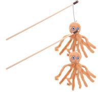 UTHCLO Varitas para Gatos de Interior Peluche Resistente a Mordidas, Diseño Creativo y Portátil, Paquete de 2 Piezas para Diversión E Interacción Felina