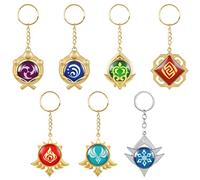 UTIEHD Genshin Impact Vision - Paquete de 7 llaveros de anime, para fans de la colección y Genshin, Multi 7pcs, L