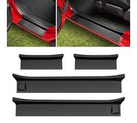 Utiiy Kit de protectores de umbral de puerta para Jeep Wrangler JL Unlimited 2018-2024, protector de umbral de puerta para Jeep Gladiator 2020-2024, protector de entrada para Wrangler JLU&Gladiator JT