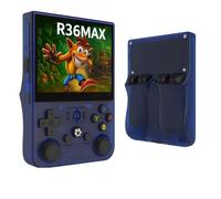 Utilify Consola AZUL Retro R36MAX Portátil 128 GB con más de 18 000 Juegos | Pantalla HD 4” | Batería 4000 mAh | Salida HDMI/AV | USB-C | Compacta, Ergonómica, con estuche y Protector Pantalla