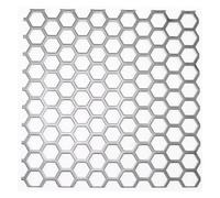 Utilisation polyvalente pour le bricolage et l'ind Cuadrado de plata de malla Hexagonal de hoja perforada de acero inoxidable 304, 10-50cm, 0,3-3mm(Thickness 0.8mm,35x35cm)
