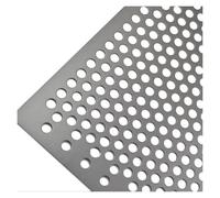 Utilisation polyvalente pour le bricolage et l'ind Hojas de metal perforadas 304 acero inoxidable 0,5 mm de espesor 0,8-5,0 mm malla plata múltiples tamaños(2.0mm Mesh,35x35cm)
