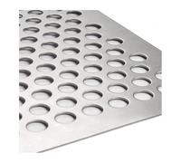 Utilisation polyvalente pour le bricolage et l'ind Tamaños múltiples de la plata perforada de la malla de la hoja del acero inoxidable 304(5mm Mesh,25x25cm)