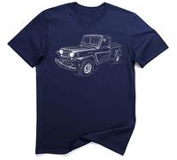 Utility 4x4 Pickup 1962 Hurricane I6 Camiseta Clasico (M, Azul)