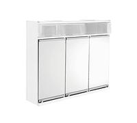 Utilzas Armario con Iluminación, 3 Puertas y Estantes - Acero Inoxidable - Moderno y Espacioso (L580xP120xA490mm)
