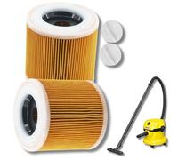 UTIZ 2 filtros de cartucho para aspiradora Karcher WD 2 Plus Wet & Dry (2 filtros)