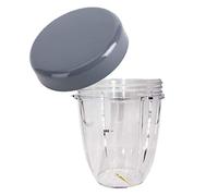 Utiz Taza pequeña de 500 ml con tapa plana para licuadora Nutribullet de 600 W y 900 W (18 onzas)
