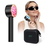 UTK Dispositivo de terapia de luz azul y roja de mano con 4 longitudes de onda (470/660/850/940 nm), luz roja infrarroja cercana, alivio profundo del dolor, terapia de luz roja para cuerpo y cara