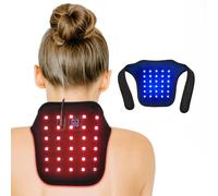 UTK Terapia de luz azul y roja para cuello, terapia de luz infrarroja cercana de 660 y 850 nm, cinturón envolvente para aliviar el dolor muscular articular, dispositivo de terapia de luz roja en la
