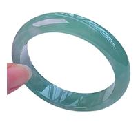 UTLODY Brazalete de Jade for Mujer, Brazalete con Flor Flotante Color Natural, Barra Redonda for, joyero, 56-64 mm, 58(56mm)