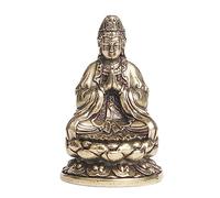 UTLODY Collar de meditación, 1 Pieza de Adorno Buda Avalokiteshvara latón del Mar China Meridional, Palma Loto plástico y Cobre, artesanías for el hogar