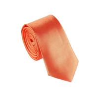 UTLODY Corbatas de Hombre Casual Slim Plain Mens Solid Skinny Neck Party Wedding Tie Corbata Seda(Orange)