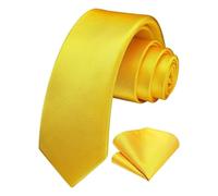 UTLODY Corbatas for Hombre, Conjunto Combinado de pañuelo Bolsillo Corbata Seda 6cm Color sólido Delgado Adecuado for Bodas y Negocios(Color 8)