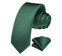 UTLODY Corbatas for Hombre, Conjunto Combinado de pañuelo Bolsillo Corbata Seda 6cm Color sólido Delgado Adecuado for Bodas y Negocios(Color 3)