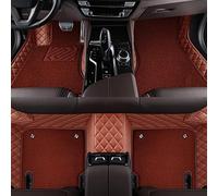 UTLODY Custom Car Floor Mats for Toyota Yaris Cross Hybrid 2021 2022 2023 Full Coverage Double Layer Liners Wear-Resistant Non-Slip Carpet Protection Interior Accessories(Brown,Leather+Fleece)