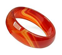 UTLODY Pulsera de Jade con Caja, Estilo Chino clásico, Brazalete Piedra roja Retro for Adolescentes, joyería Natural for cumpleaños, 64-66 mm(64)