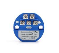 UTLODY Transmisor de Temperatura PT100 a 4-20 mA 0-600 Celsius Convertidor Resistencia térmica Entrada RTD Salida montado en Cabezal(0-50degree 4-20MA)