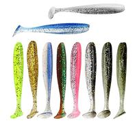 UTMACH 110 Piezas 7cm Peces de Goma para Pesca de Lucioperca Plástico T Cola Cebo BióNico EñUelos de Pesca BióNicos Suaves Peces de Goma Artificiales para Lubina Lucio Trucha Perca y Pesca