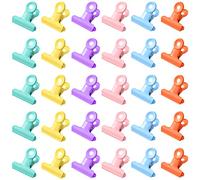 UTMACH 30 Piezas Clips Bulldog Metal Colores Pequeños Bulldog Clips Bulldog de Oficina Binder Bisagra Clip Pinza Papel para Fotos,Manualidades,Hogar,Oficina,31mm